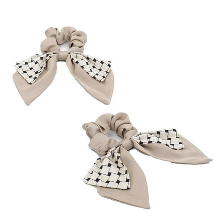 Women Elegant Scrunchies for Hair Ribbon Ties Bow Scrunchies Ponytail Scrunchie - Aimall