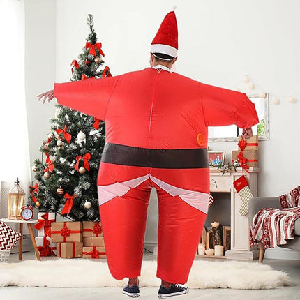 Inflatable Santa Claus Costume Party Event Performance Outfit for Grown-ups and Kids