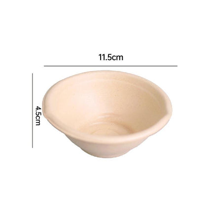 100X Biodegradable Catering Paper Bowls 220ml-450ml Disposable Ice Cream Dessert - Aimall