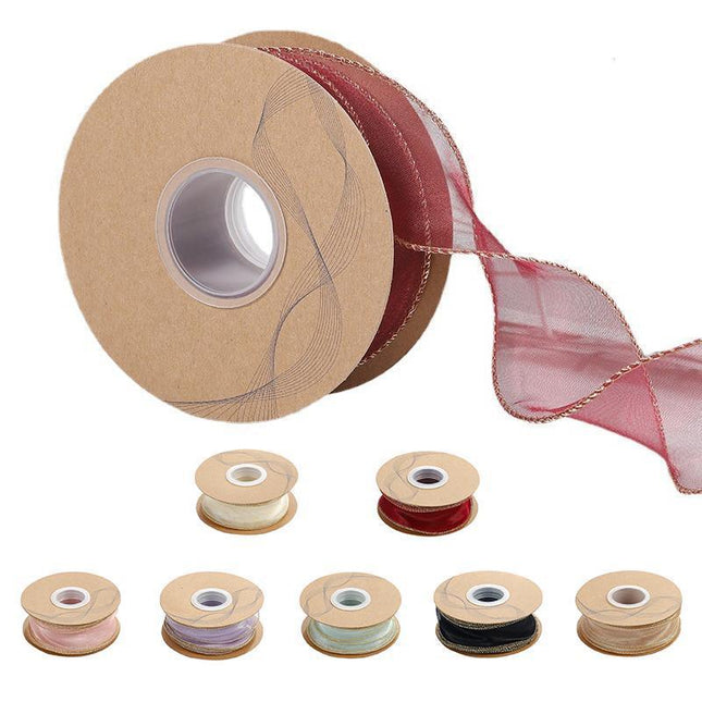 10PCS Organza Yarn Trim Ribbon Tulle Mesh Gift Cake Packaging Craft DIY Handmade Aimall