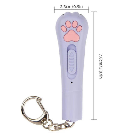Mini Handheld Cat Claw Teasing Toy Interactive Pet Play Wand for Kitten Exercise