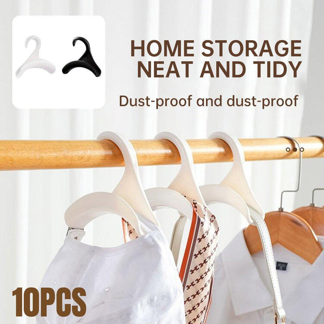 10PCS Wardrobe Plastic Storage Rack Hook Multi-Purpose Hanger Tie Scarf Holder