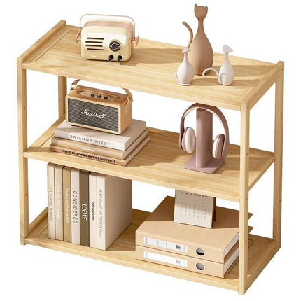 3 Tier Desktop Shelf Organiser Office Storage Rack Space Saving Desk Stand