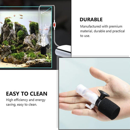 Compact Mini Aquarium Filter 3 in 1 Water Filter Aerator for Fish Tanks Quiet