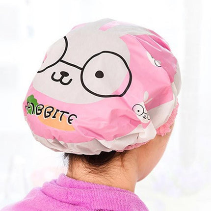 Reusable Women Kids Girls Hair Wrap Waterproof Shower Bath Shower Cap Hat - Aimall
