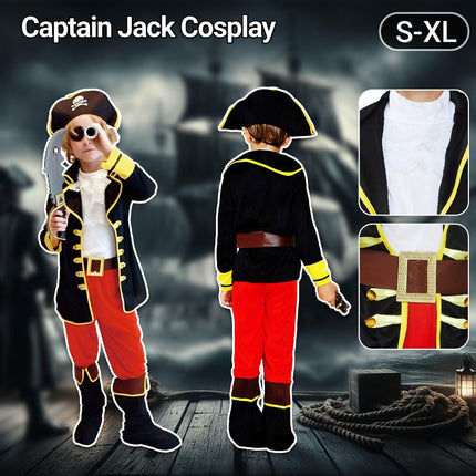Child Pirate Costume Performance Costume Pirates Of The Caribbean Captain Jack Costume Cosplay Cosplay Party