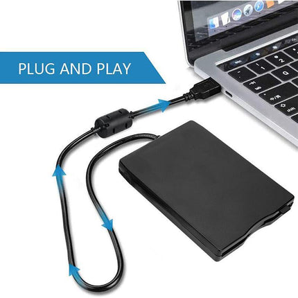 External USB 3.5" Floppy Drive for Windows & Mac - Retro Data Access - Aimall