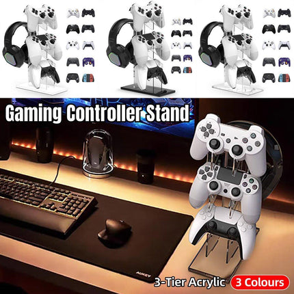 3 Tier Gamepad and Headset Display Stand for Gaming Accessories Organization