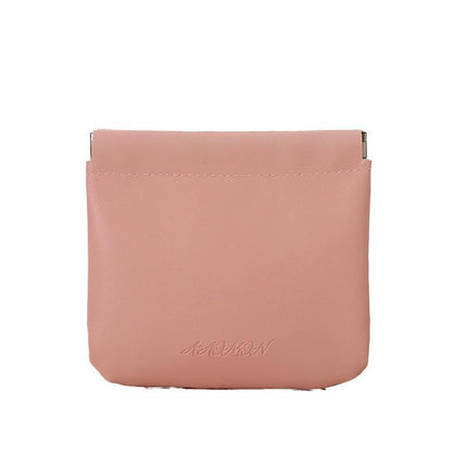 Pocket Cosmetic Bag Leather Storage Portable self-Closing Water-Resistant - Aimall