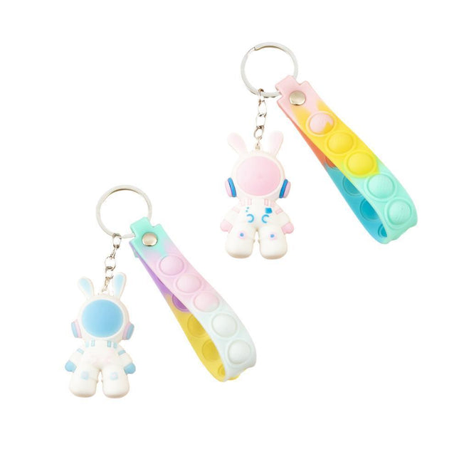 Cute Space Rabbit Keychain Space Rabbit Pendant Key Ring Key Chain Bag Charm - Aimall