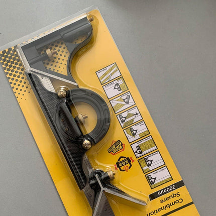 300MM Multifunctional Angle Ruler with 180 Degree Protractor Level Woodworking Tool