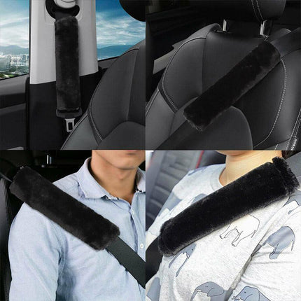 2pcs Car Seat Belt Strap Pad Soft Harness Shoulder Cushion Cover Protector - Aimall