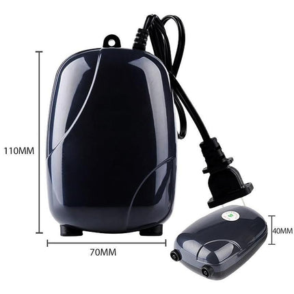 Oxygen Pump Aqua Fish Tank Aquarium Pond Air Bubble Disk Stone Aerator 2 Outlets - Aimall