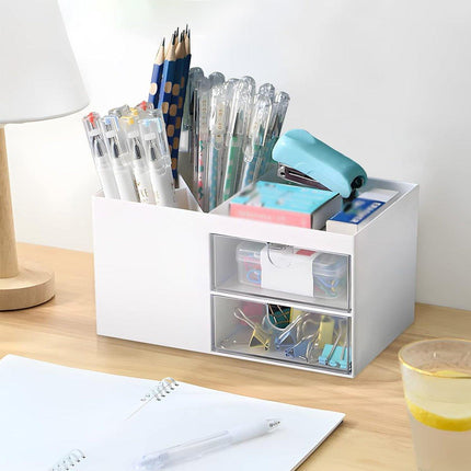 Multifunctional Desktop Organizer with Storage Drawer for Home Office Supplies