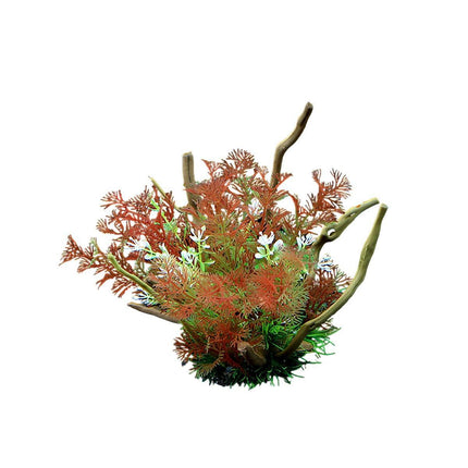 Aquarium Landscaping Decoration Artificial Wood and Plants Fish Tank Ornament