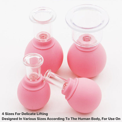 4PCS Facial Cupping Massage Set Vacuum Scraping Lifting Tool for Face Skin Care