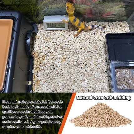 1kg Natural Corn Cob Bedding for Reptiles Small Animal Safe Habitat