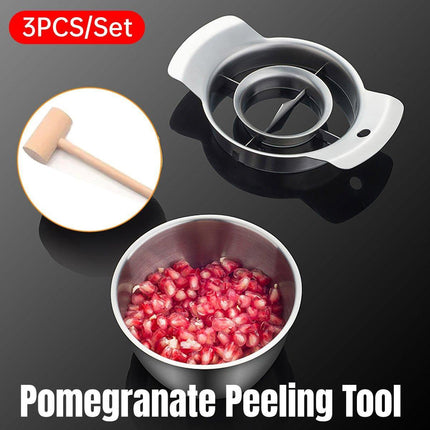 3PCS Stainless Steel Pomegranate Peeling Tool Fruit Seed Remover Opener Tool