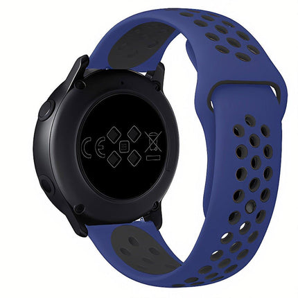 22mm 20mm Silicone Sports Watch Band for Samsung Huawei Huami Two-Tone Strap