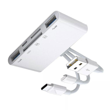 5-in-1 Multi Card Reader USB Adapter for SD Micro SD TF Memory Card Fast Transfer