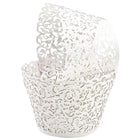 25x Laser Cut Cupcake Wrappers Filigree Case Wedding Baby Party Many Colour - Aimall