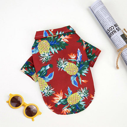 Lightweight Hawaiian Shirt for Pets Stylish Breathable Summer Pet Clothes