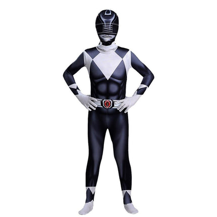 Black Dinosaur Team Tight Cosplay Jumpsuit Costume AU