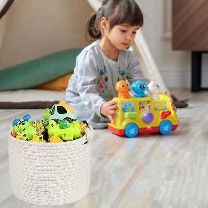 Twist Handle Round Storage Basket Durable Storage Bag Organiser Laundry Holder