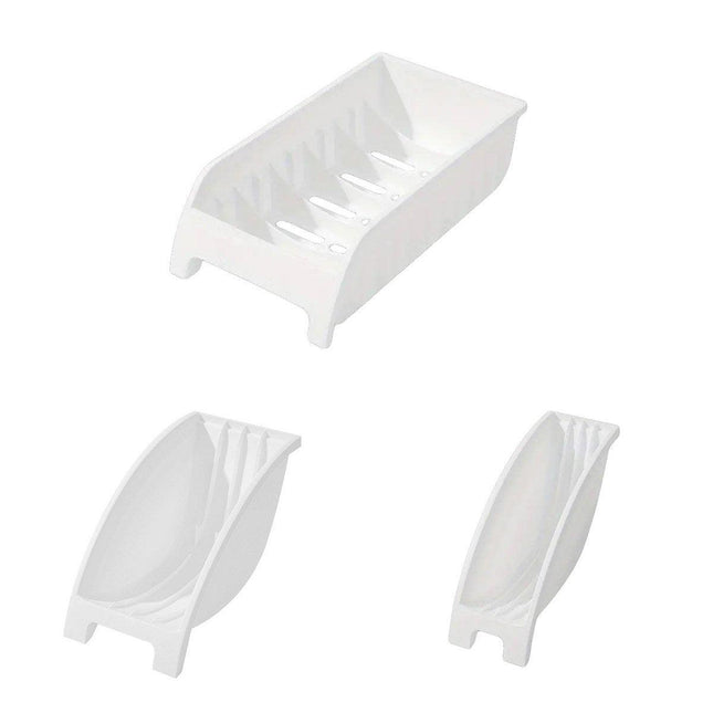 3pcs Home Bowl Storage Cabinet Built-in Cutlery Dish Rack Shelf Organizer Set