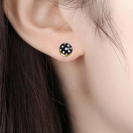 Halloween Vintage Dress Up Set Polka Dot Stud Earrings and Headband Party