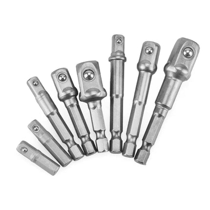 8pcs Hex Shank Socket Adapter Set 1/4 3/8 1/2 Inch Impact Driver Drill Bits