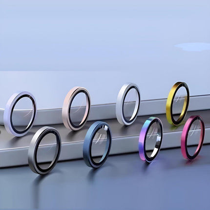 For Apple iPhone 15 Pro/Pro Max Camera Lens Protector Glass Screen Metal Ring