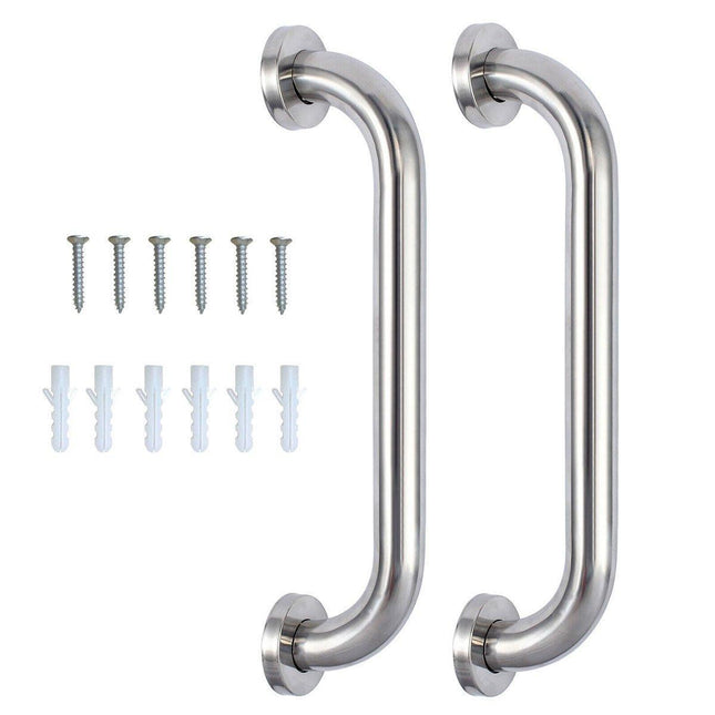 2X Stainless Steel Bathroom Shower Grab Bar Handrail Wall Support Handle