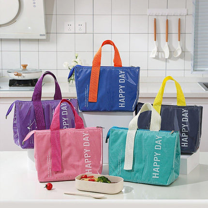 Large Capacity Lunch Bag Outdoor Picnic Aluminum Foil Portable Thermal Bag - Aimall