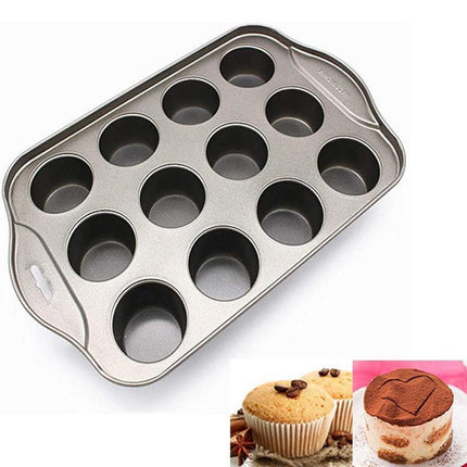 12 Cups Individual Mini Cheesecake Cake Pan Tin Loose Base Cheese Cake Mould Pan - Aimall