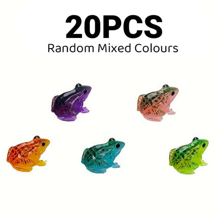 20pcs Simulation Luminous Frog Aquarium Decoration DIY Accessories for Fish Tank