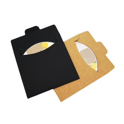 50PCS Kraft Paper CD Envelopes Card Holders Brown Paper Bags for Cards Documents
