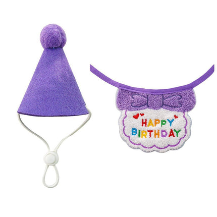 Pet Birthday Dog Cat Bib Scarf Hat Accessory Dogs Cats Celebration
