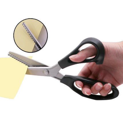 Dressmaking Pinking Shears Crafts Zig Zag Cut Serrated Scissors Serrated Fabric - Aimall
