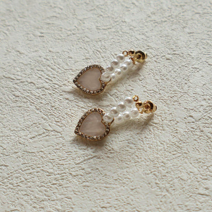 Chic Heart Love Stud Earrings Romantic Gift Women Fashion Jewelry Accessory