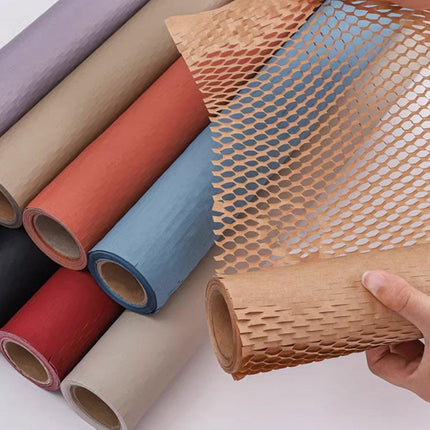 Honeycomb Flower Wrap Waterproof Art Texture Kraft Paper Floral Wrapping Paper