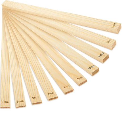 10pcs Wooden Pottery Clay Tools Rolling Plate Square Long Plate Pottery Ruler