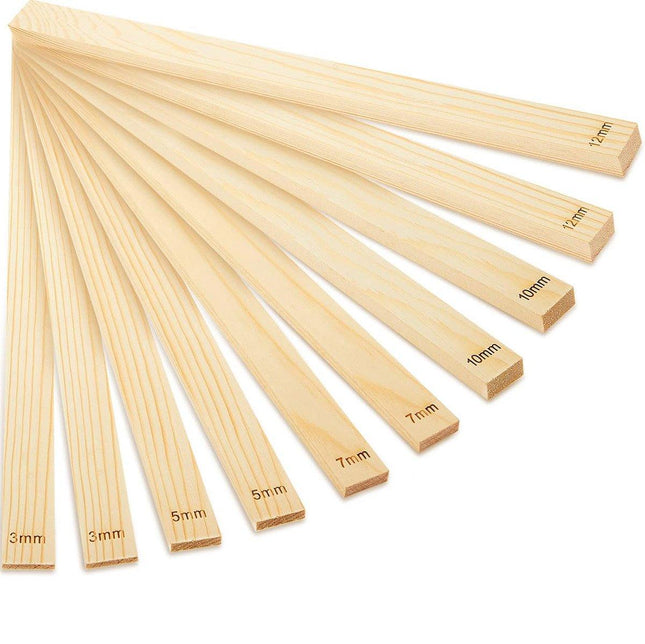 10pcs Wooden Pottery Clay Tools Rolling Plate Square Long Plate Pottery Ruler