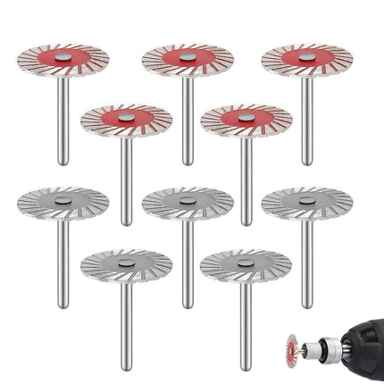 10pcs 40mm Stone Engraving Saw Blades Corrugated Cutting Tools with Handle
