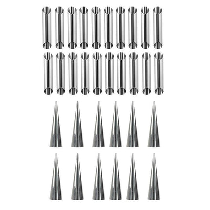 12-20Pcs Stainless Steel Bread Baking Tube Cannoli Mold Cream Horn Mould Pastry - Aimall
