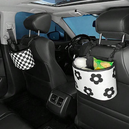 Car Seatback Trash Can Multifunctional Hanging Storage Box Clutter Organisation