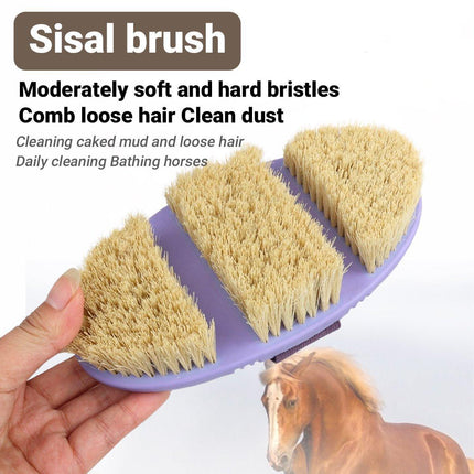Oval Bendable Horse Grooming Brush Cleaning Shedding Massage Care Supplies