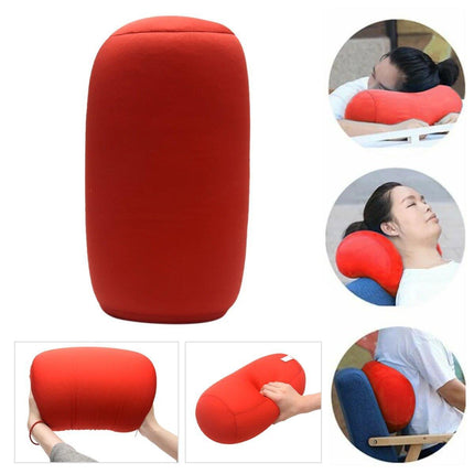 Solid Color Cylindrical Foam Particle Pillow Multi-Functional Neck Waist Support