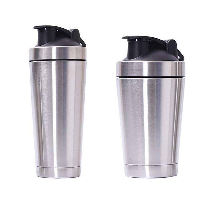 500/750ML Stainless Steel Protein Blender Shaker Cup Bottle Mixed Water Sport