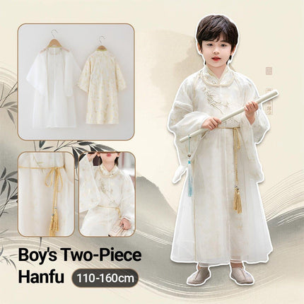 Boy Hanfu Ancient Style Big Sleeve Shirt Chinese Spring Autumn Outfit